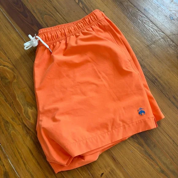Brooks Brothers NEW Swim Trunks Shorts Orange Size XXL NWOT